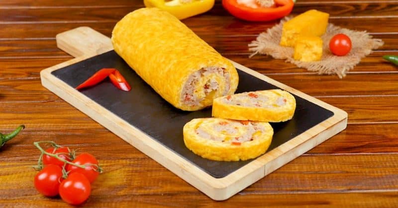 Պանրով ռուլետ աղացած մսով