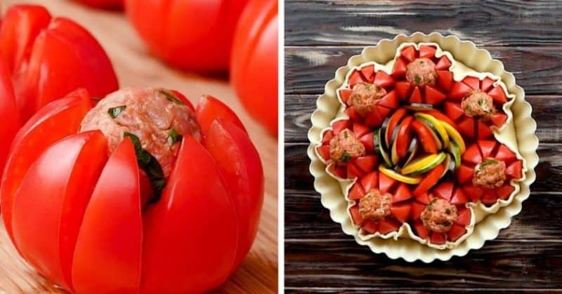 Դդմիկով լցոնած լոլիկ