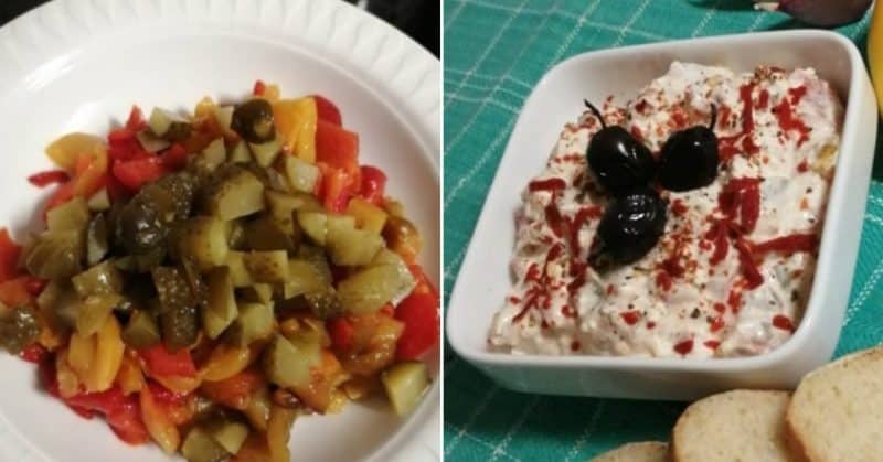 Պղպեղով և պանրով աղցան