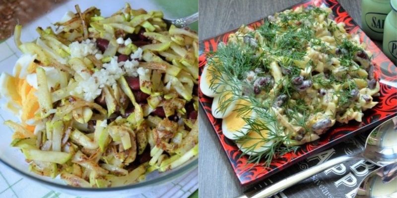 Դդմիկով և լոբով աղցան