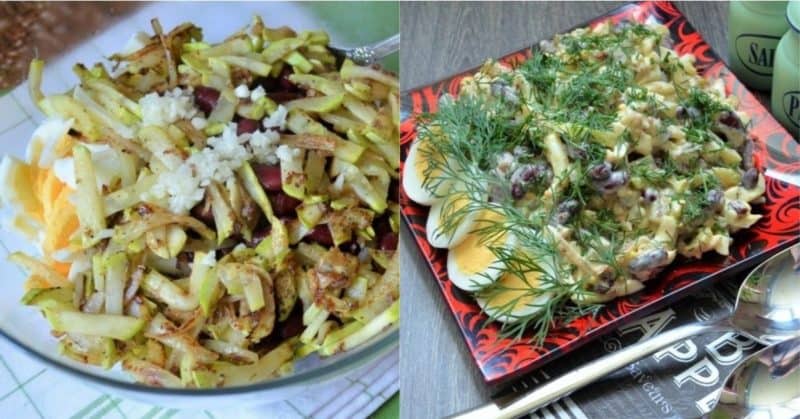 Դդմիկով և լոբով աղցան