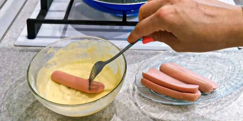 Նրբերշիկը խմորով