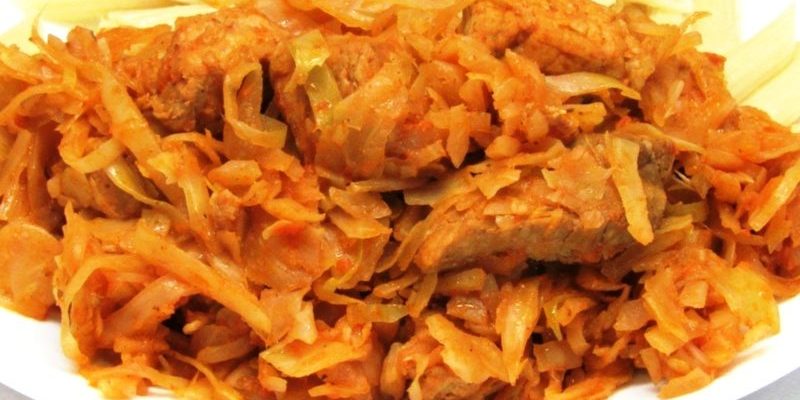 Կաղամով և մսով ուտեստ