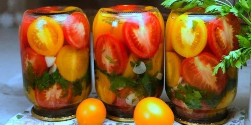 Մարինացված լոլիկ սխտորով