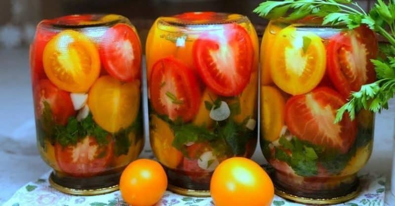 Մարինացված լոլիկ սխտորով