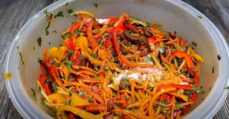 Մսով Կորեական աղցան