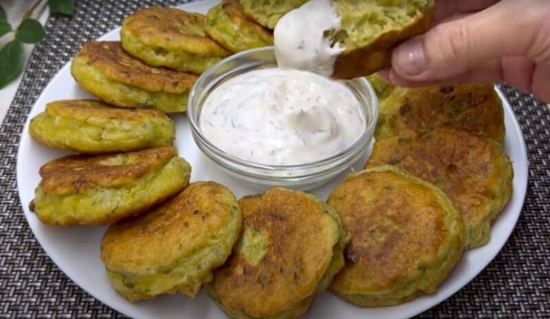 Կանաչ ոլոռով բլիթներ