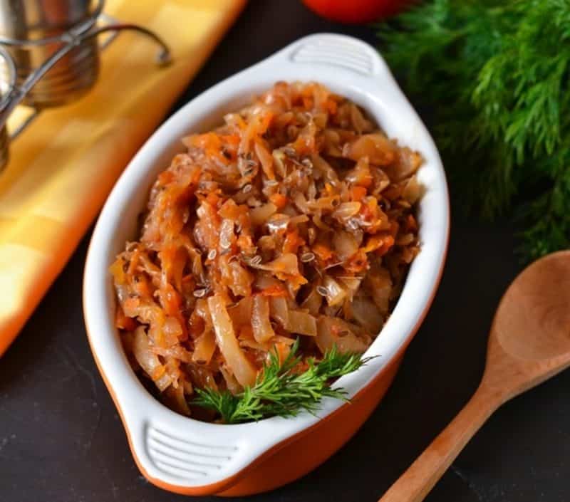 Շոգեխաշած կաղամբ